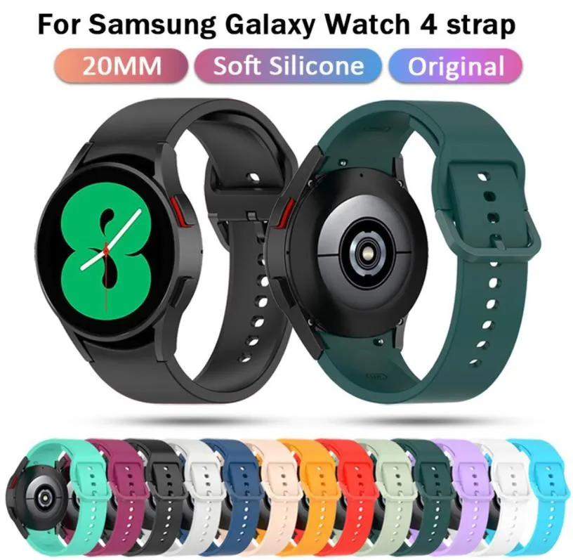 Cinturino sportivo in silicone colorato per samsung galaxy orologio 4 classico 42mm da 46 mm bracciale da 20 mm per galassia orologio 4 40mm 3078009