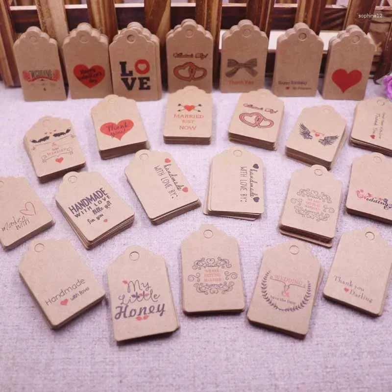 Подарочная упаковка DIY 100pcs 3x5cm Love tag