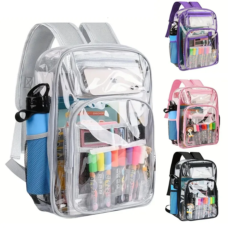Pvc Work Backpack Clear PVC Backpack - Large, Heavy-Duty, Reinforced, Transparent, for ...