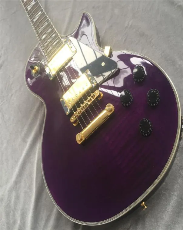 Brinkley shop custom purple top electric guitarolid Mahogany Golden hardware guitarra guitars guitar4468498