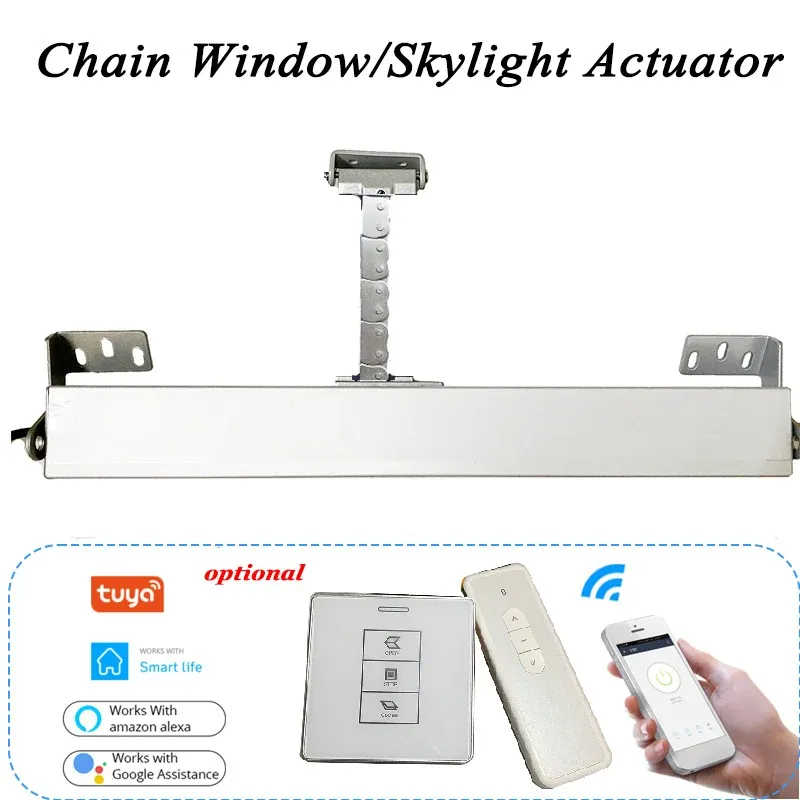 Intercom Ac Smart Chain Window Opener Motorized Window Actuator Skylight Casement Greenhouse Home Automation or Wifi Tuya Smart Life App