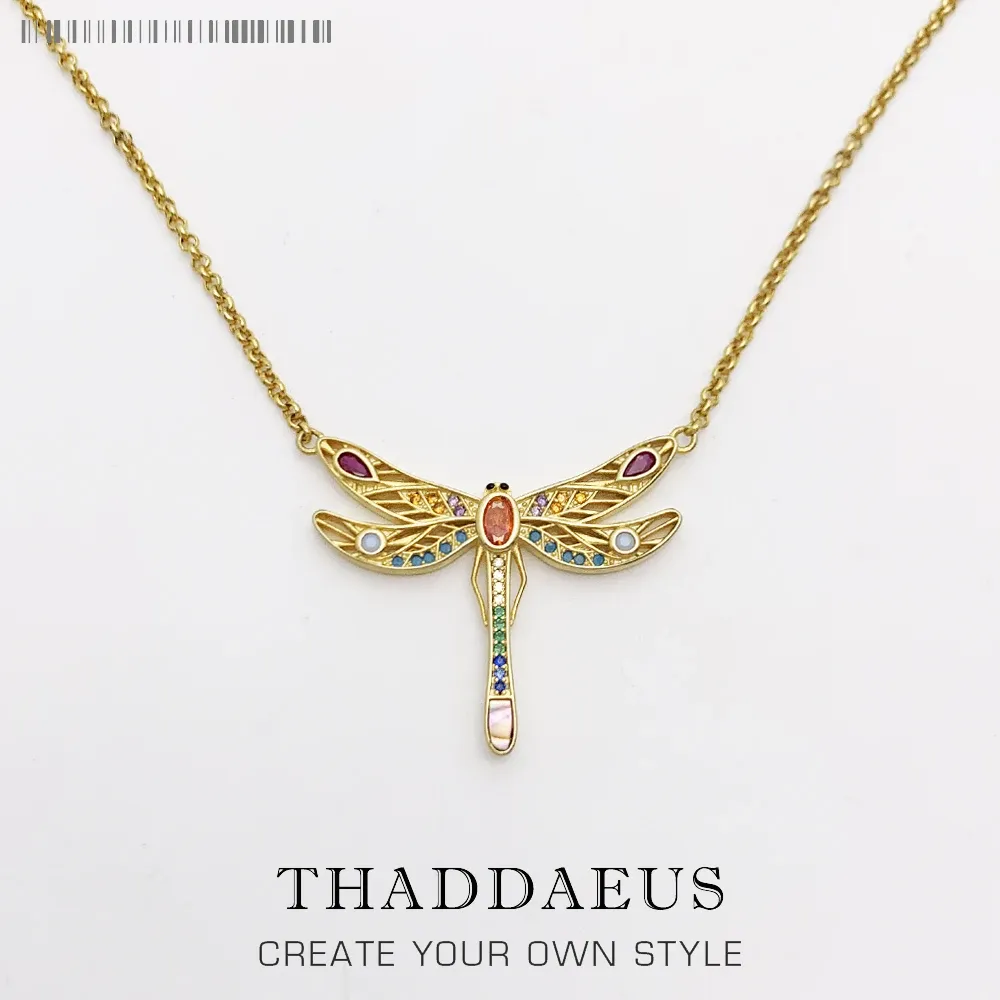 Necklaces Necklace Gold Dragonfly 2021 Summer Brand New Fine Bohemia Jewelry Europe Bijoux Gift For Women Girls