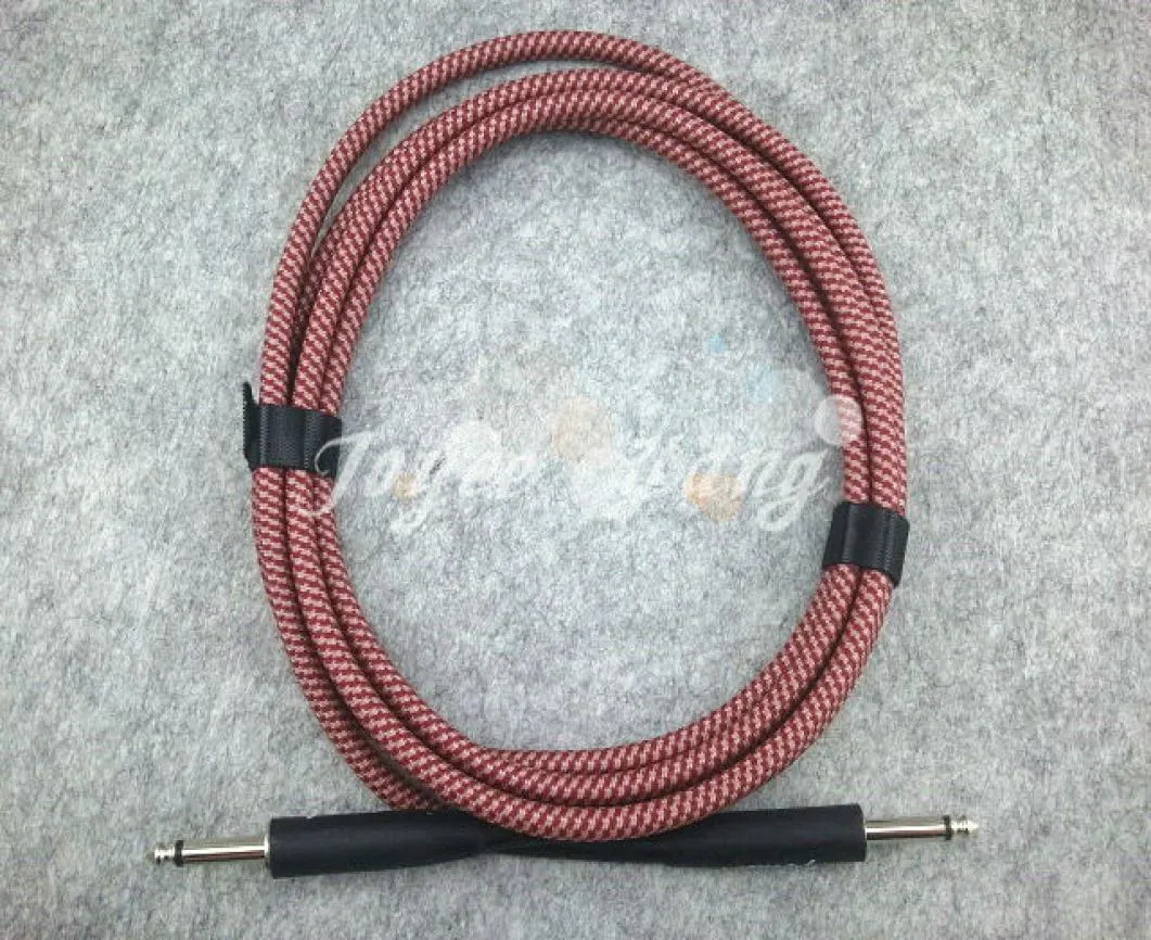 Röd 10ft ACOUSTIC Electric Guitar Cable Base Cable Amp Lead Cord Amplifier Cable Audio Connection Cables Low Noise Shielded1989422