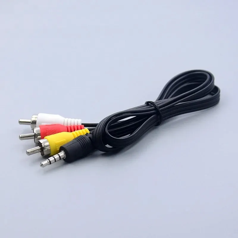 2024 3.5mm Jack To 3 RCA Male Audio Video AV Cable AUX Stereo Cord 3RCA Standard Converter Wire for Speaker TV Box CD DVD Player 1.5M for