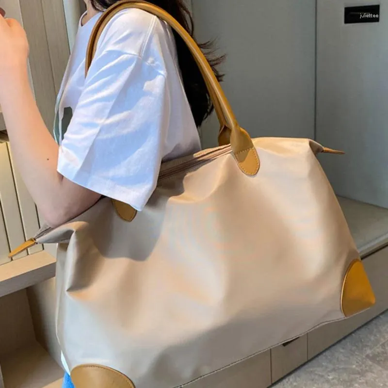 Shoulder Bags Waterproof Oxford Big Tote Bag For Women Fashion Simple Large Package Shopping Lady Handbag Leisure Woman