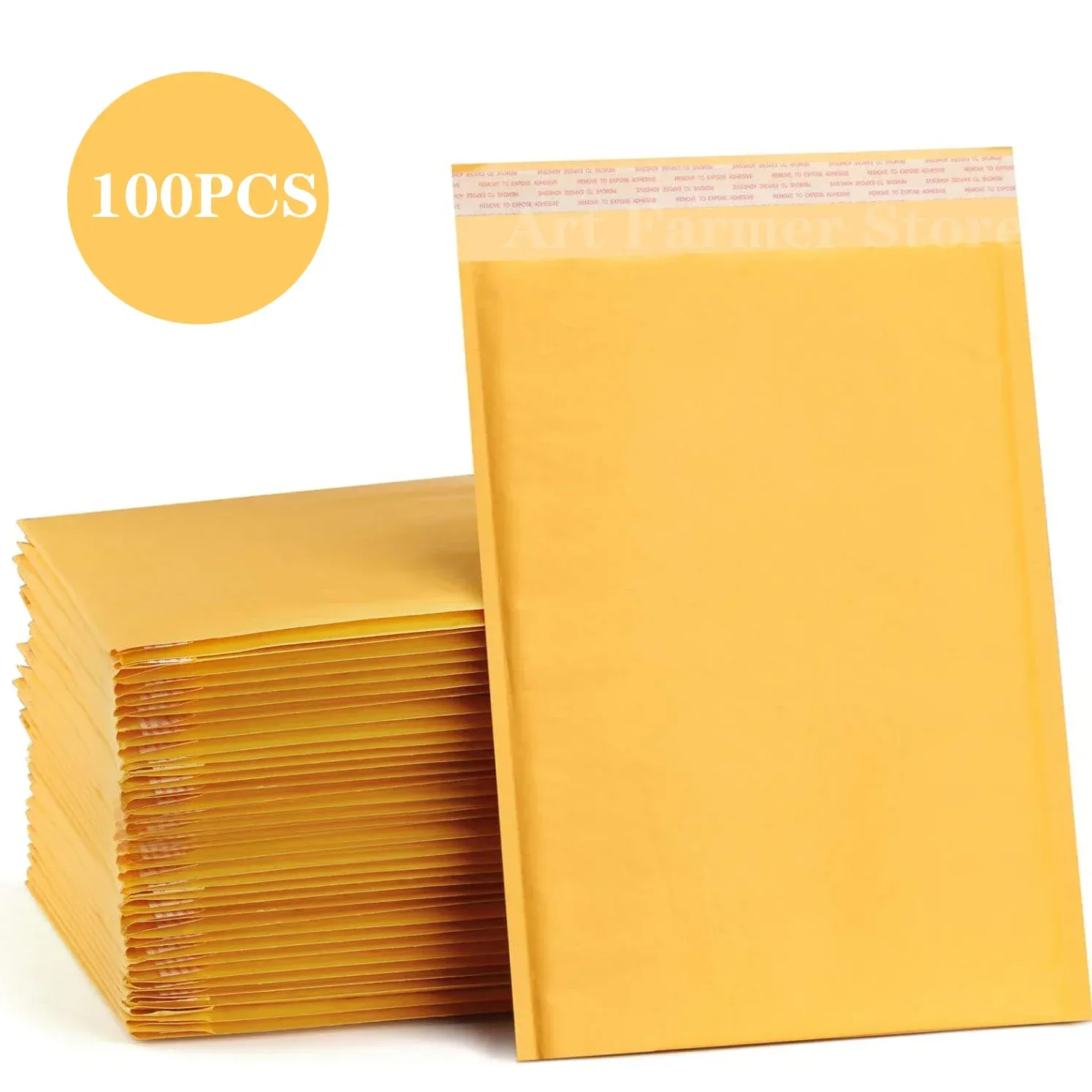 Mailers Sacos de remessa de 100pcs para embalagem Kraft Paper self Seal Bubble envelope Bag de embalagem de pequenas empresas Mailer Mailing Mailing