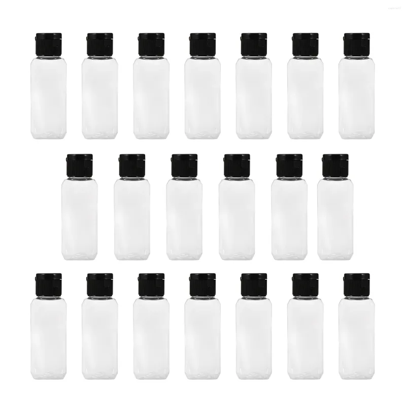 Garrafas de armazenamento 20 PCs Plástico GO RECIMENTOS 5ML Spray de álcool