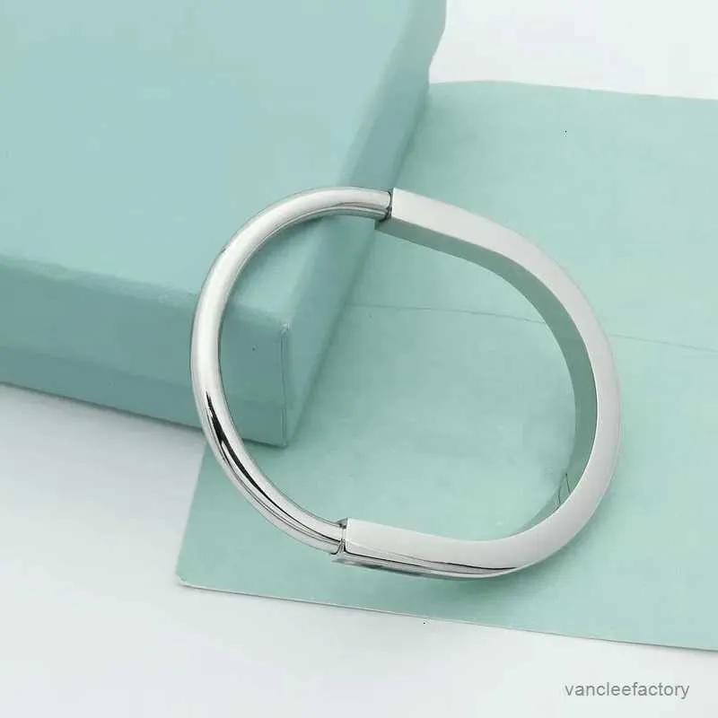 Stahlarmband -Designer -Schloss Armband Silber Roségold Armbänder für Frauen Schmuck mit Samtbeutel 56YW