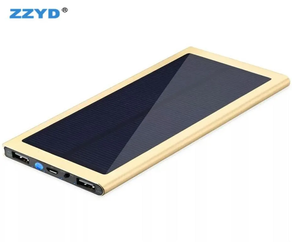 ZZYD 20000AMHソーラーパワーバンクポータブルバッテリー充電器携帯電話用ホイット小売ボックスのキャンプランプ懐中電灯3883234