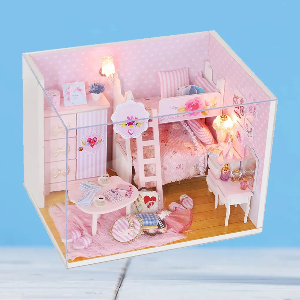 DIY Miniature House Diy Dollhouse Furniture Kit For Kids 3D Wooden ...