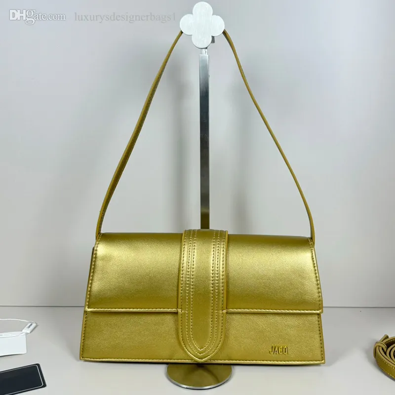 Bolsa de couro dourado nova bolsa de ombro estilista saco de ganga feminina bolsa de sacola de sacola de luxo bolsa de moda de luxo bolsa bola de bolsa