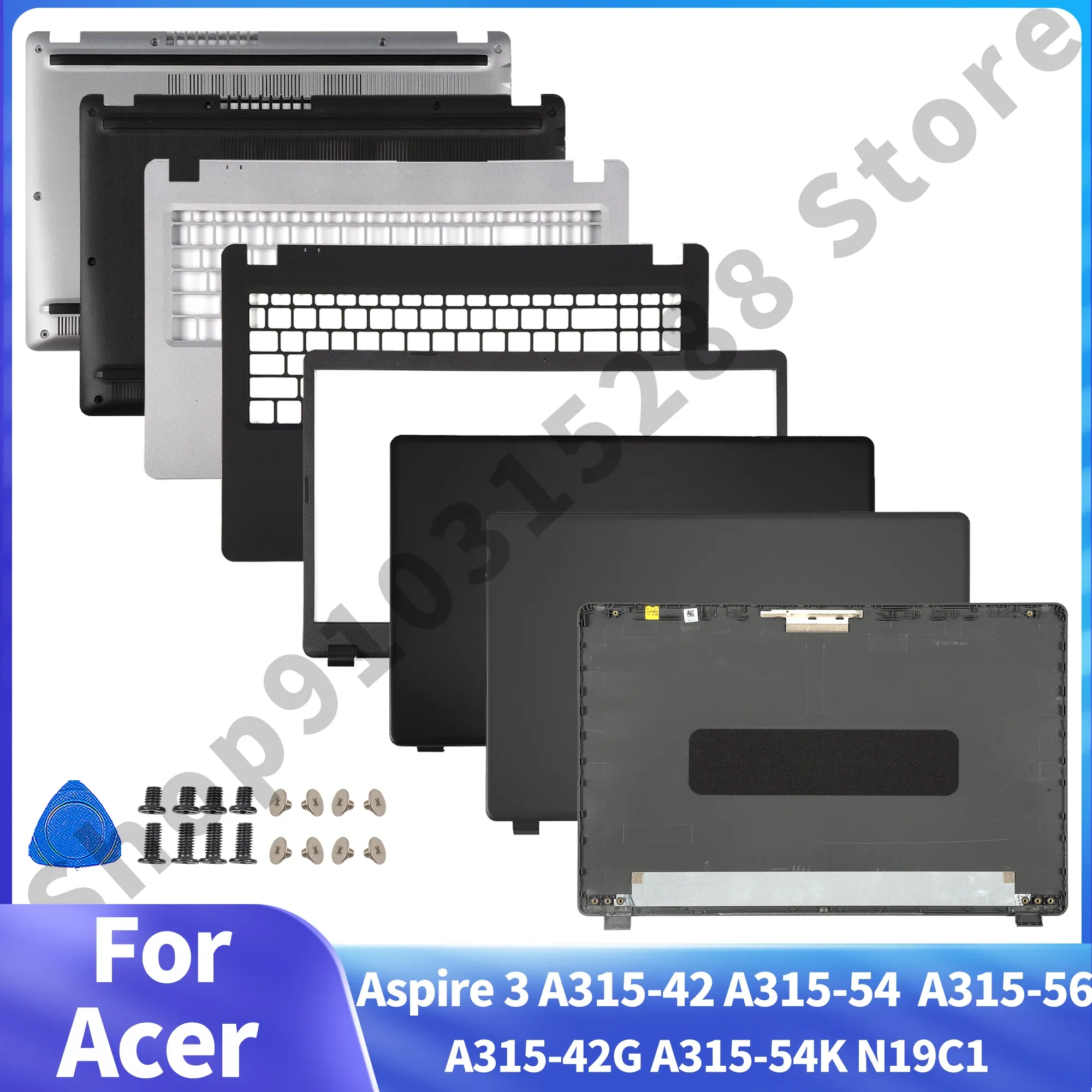 Cas nouveaux pour Acer Aspire 3 A31542 A31542G A31554 A31554K A31556 N19C1 COUVERTURE DE BACK INTRACTO