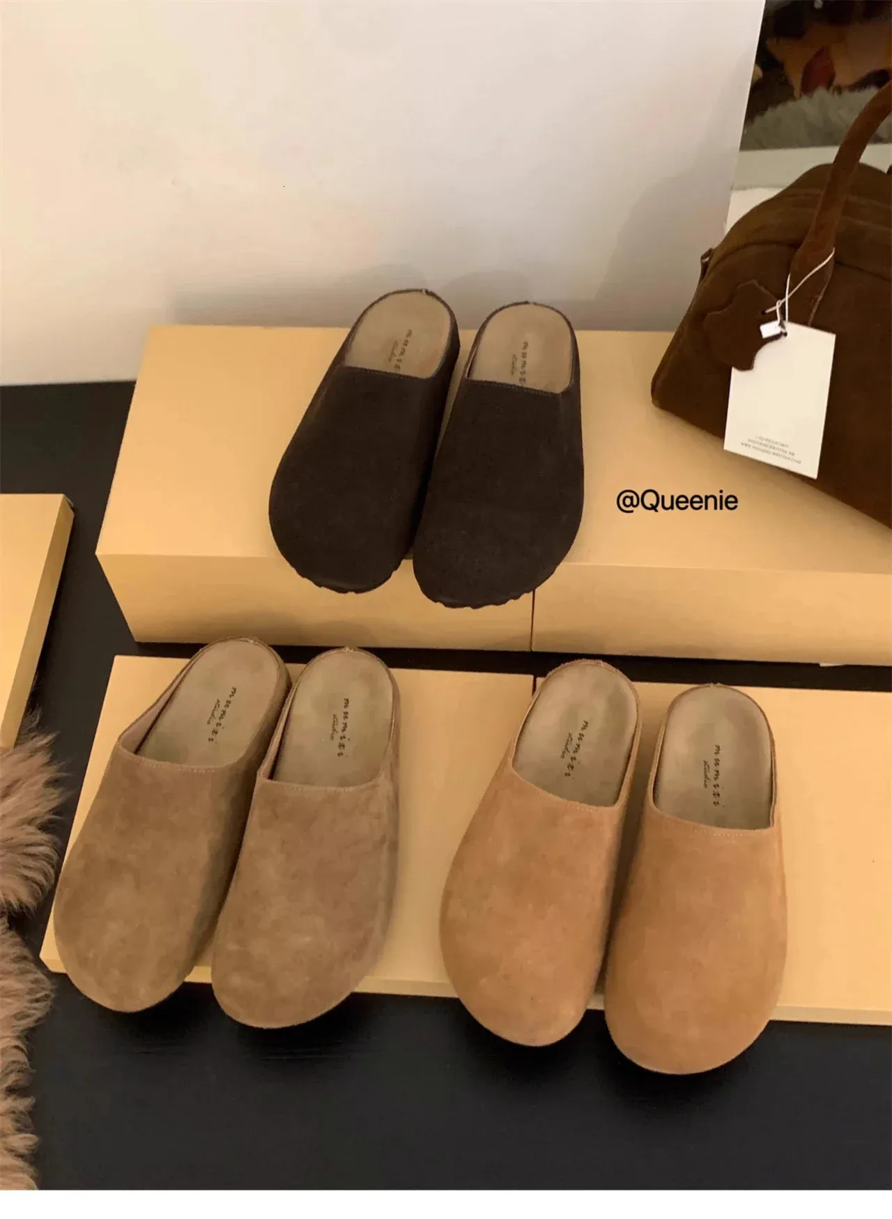 Leopard Women Platform Mule Slippers Casual Suede Slingback Flats_voghion.com