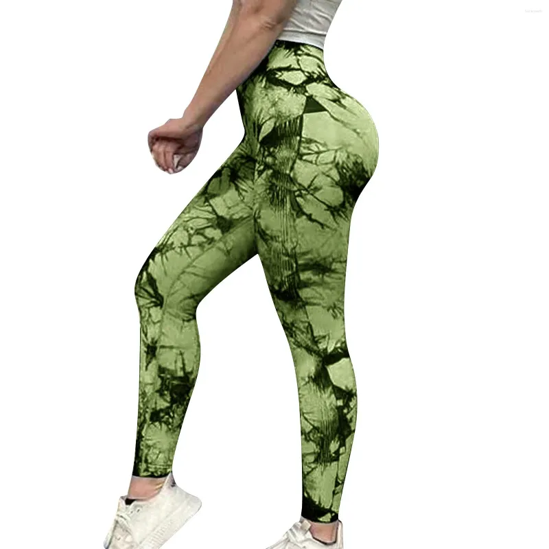 Pantaloni attivi 2024 leggings tintura tintura senza saldatura per tintura spandex donna fitness elastico traspirante per il leisure sport per leisure lycra.