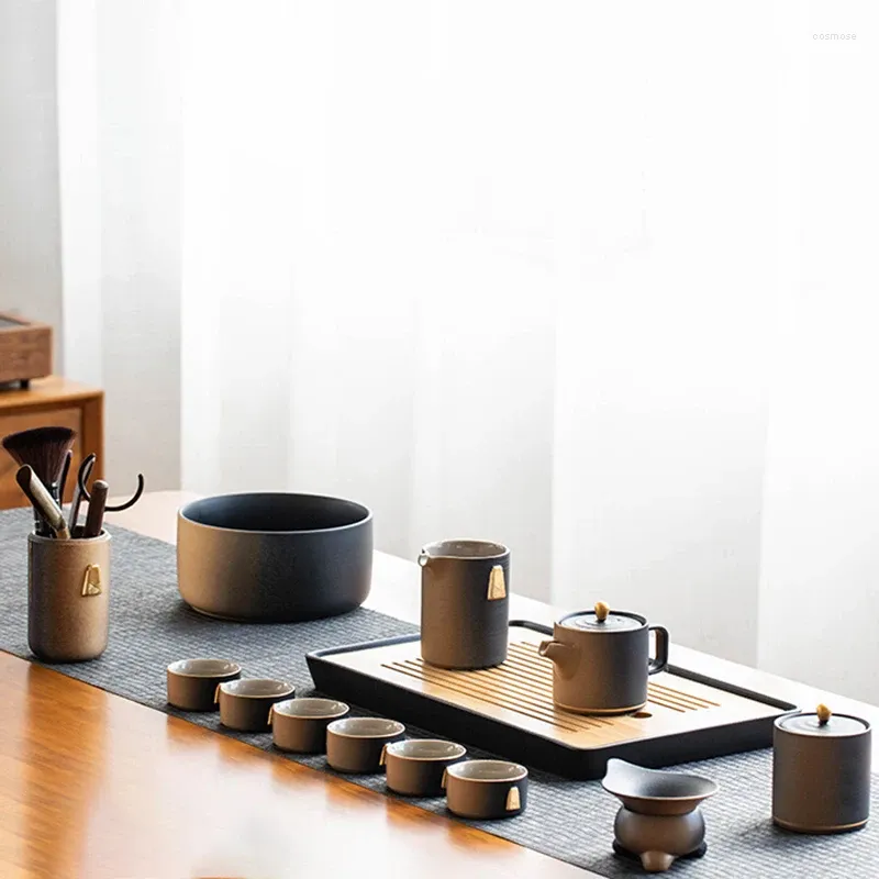 Set di stoviglie in ceramica fatta a mano Tea Pot Travel Party Set di porcellana Servizio domestico Juego de te Porcelana YYY35XP