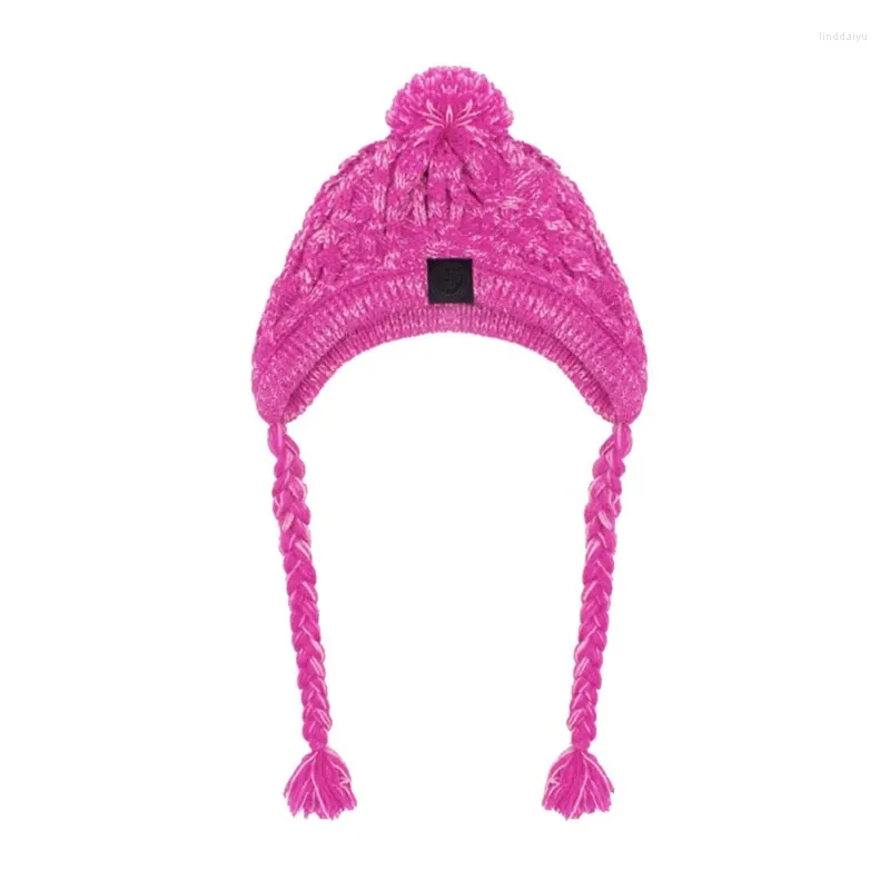 Hundebekleidung Hut für kleine Hunde Haustiere rosa Winter warm mit Ohrlöchern Tropfen