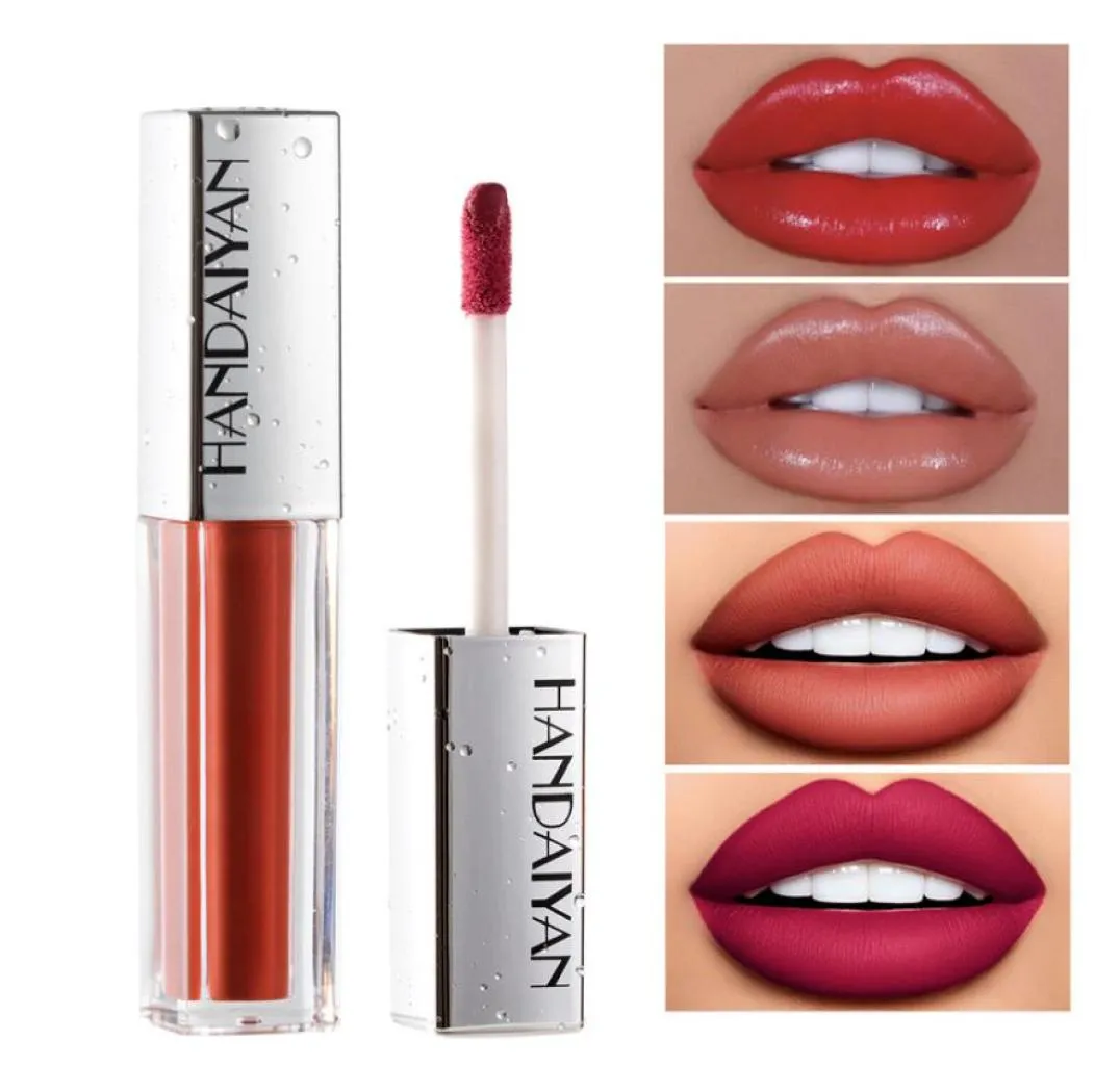 Handaiyan Lip Gloss Water Drop Tube Velvet Matte Lip Gloss Ice Cream Langdurige hydraterende Lip Glaze Plumping4167788