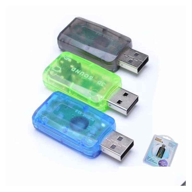 Cartes son 3D ordinateur portable externe virtuel 5.1 canal USB 2.0 à 3,5 mm micro casque stéréo casque stéréo o adaptateur nouvelle interface de haut-parleurs OTX9Y