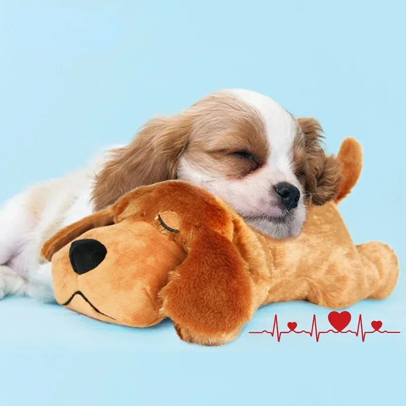IFOYO Pet Heartbeat Puppy Behavioral Training Dog Plush Comfortable Snuggle Anxiety Relief Sleep Aid Doll Durable Drop ship 240328