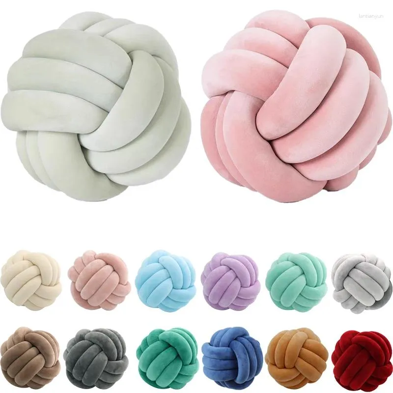 Pillow Ins Sofa Throw For Living Room Bed Soft Round Ball Hand Knotted Back S Decoration Home Office Chair Pillows