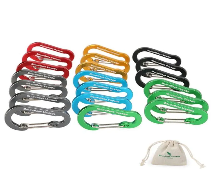 Acessórios para escalada ao ar livre de viagem sem limites Carabiners ligas de alumínio QuickDraws Mountainering Buckle Camping Hook7341388