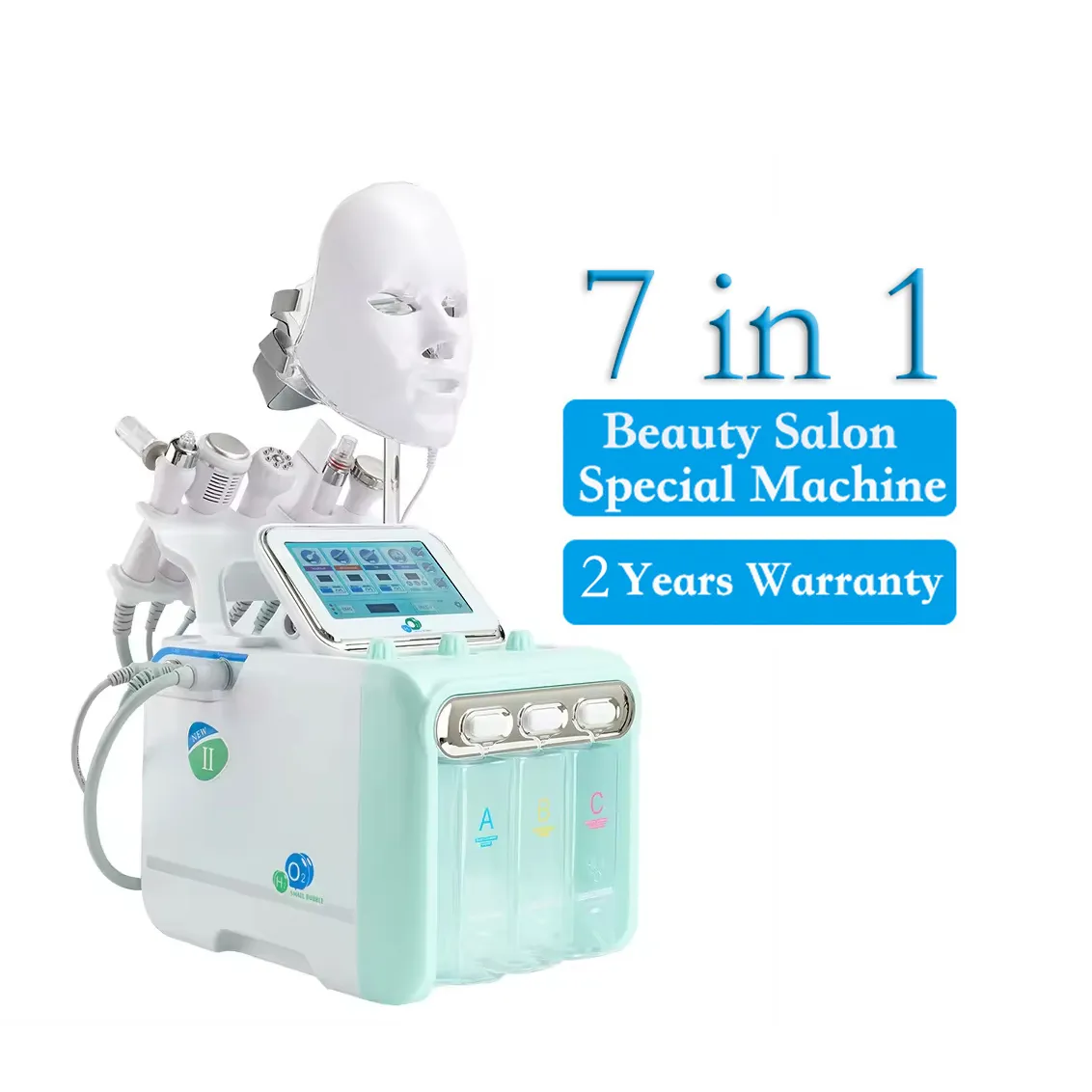 7 po Care Oxygène Jet Spa Skin Clean Machine multifonctionnelle Portable Hydro Facial Beauty Equip