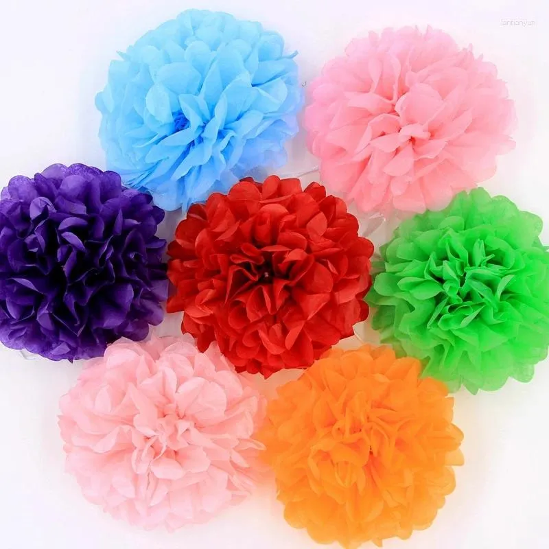 Dekorativa blommor 10 bitar av handgjorda vävnadsfest Flower Ball Decoration Paper Fluffy Wedding Baby Birthday Favority