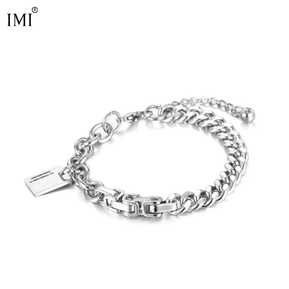 IMI Personalisierte koreanische Version Titanium Stahl trendy Männer und Mädchen Paar Accessoires Handwerk Armband Hip Hop Yl173