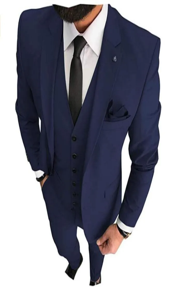 Lacivert düğün smokin 2021 Damat takım elbiseli genç adam için retpants retpants kravat özel yapım yemekler bölümü 4812707
