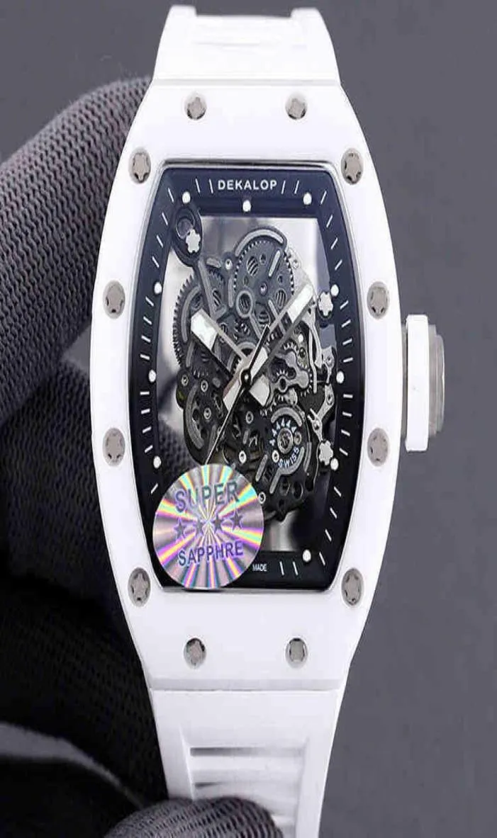 Мужские механические часы для меньшинства керамические женские белые сапфиры выпускают полномасштабные швейцарские движения.