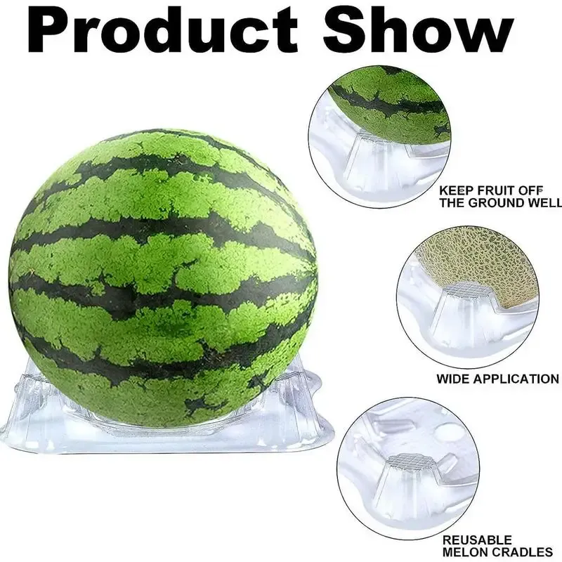 Stöder 50st Garden Plant Support Cradle Plastic Melon Watermelon Pumpkin förhindrar ruttnande transparent skyddsträdgårdsmaterial