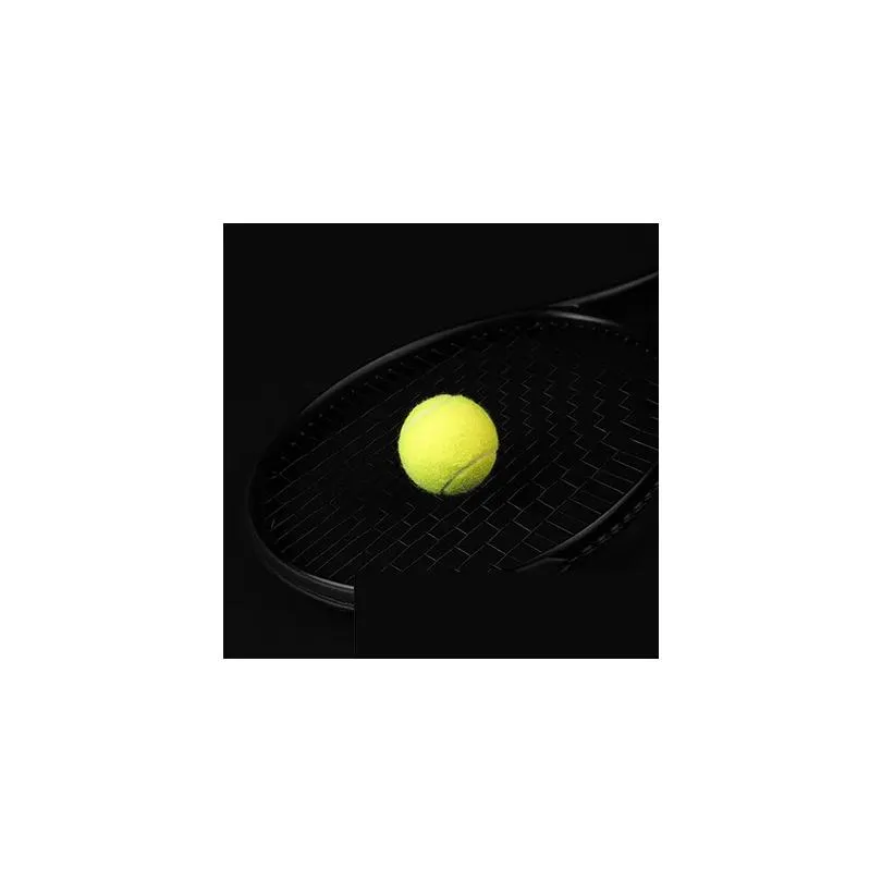 テニスラケット40-55ポンドトラライトブラックカーボンラケタテニスパデルラケットストリング4 3/8ラシュッタテニスラケットラケットドロップデリバリーDHXMW
