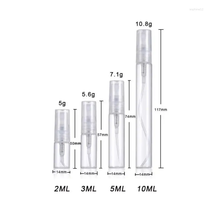 Бутылки для хранения 2 мл 3 мл 5 мл 10 мл прозрачного стеклянного духов бутылки пустое проходное пластин