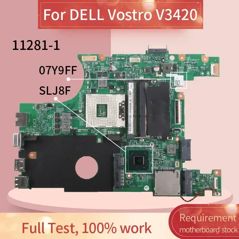 Motherboard CN07Y9FF 07Y9FF Notebook Mainboard For DELL Inspiron 14 2420 3420 H76 Laptop motherboard 112811 SLJ8F