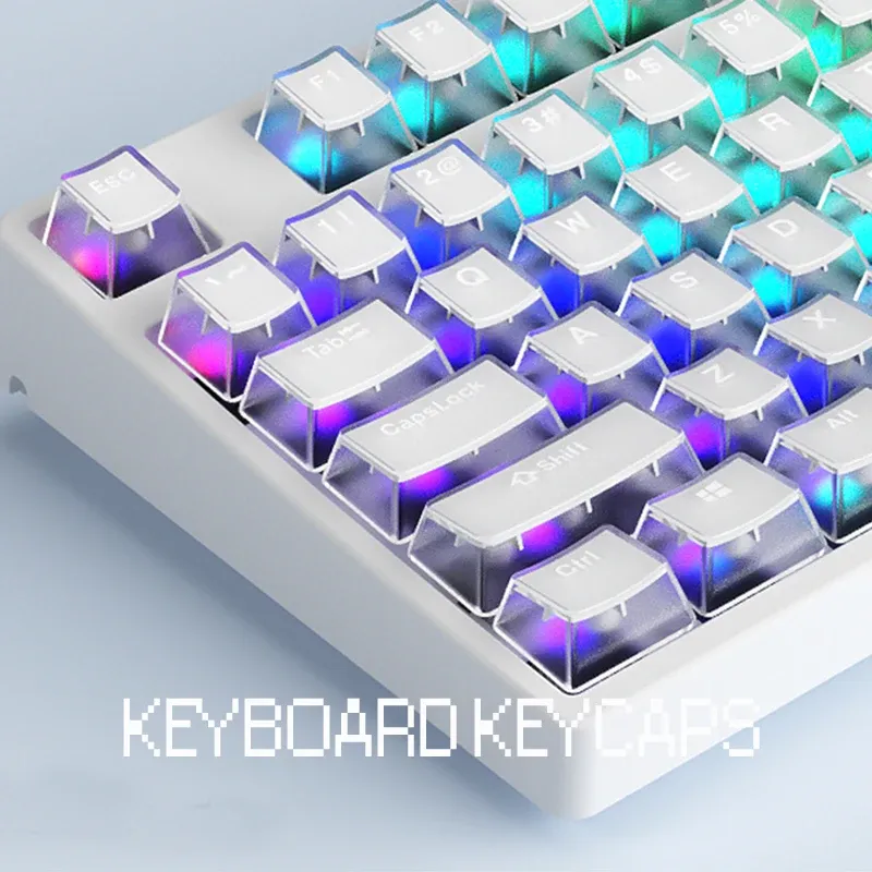 Accessoires PBT Crystal Keycaps 114 touches Coup de profil OEM personnalisé Caps Cherry MX Mécanique Keyboard Personnalisez Keycap