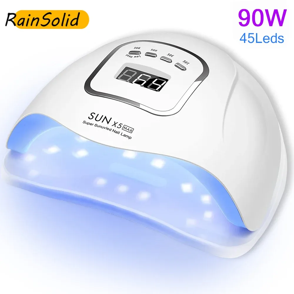 Kits Sun X5 Max Uv Led Lamp 90w Nail Dryer with Lcd Display Auto Sensor Nails Uv Lamp for Fast Drying Gel Varnish Manicure Tool Lamp