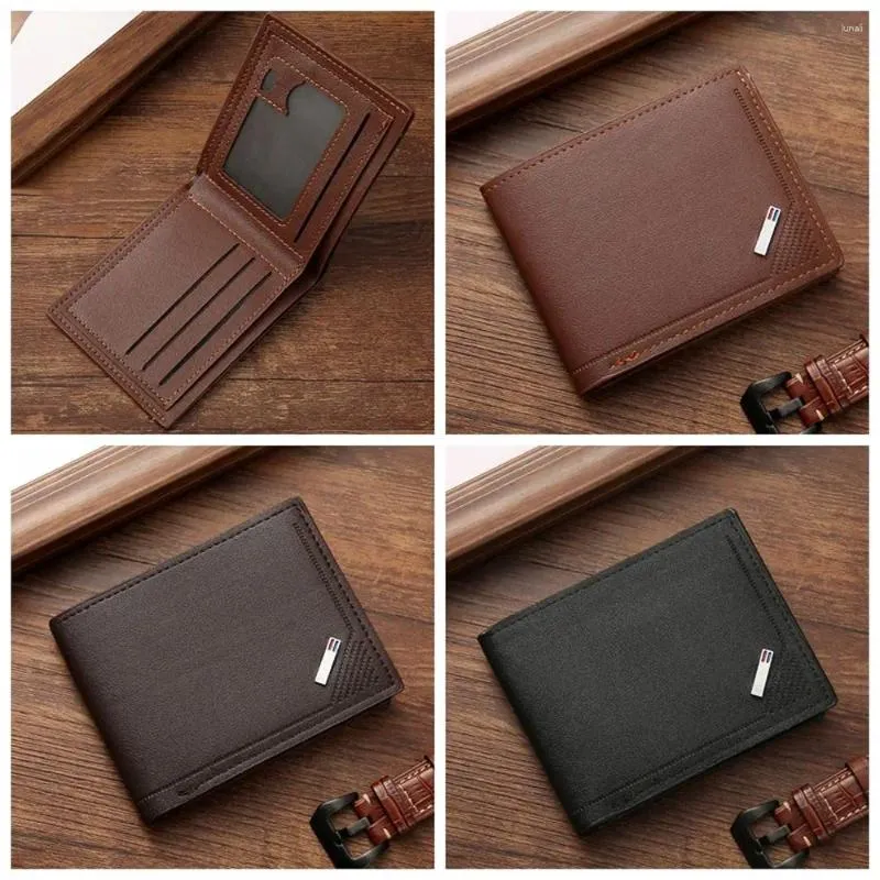 Sacchetti di stoccaggio morbido portatile portafoglio corto portafoglio pura maschio borsela maschio sottile in stile coreano da uomo tasca