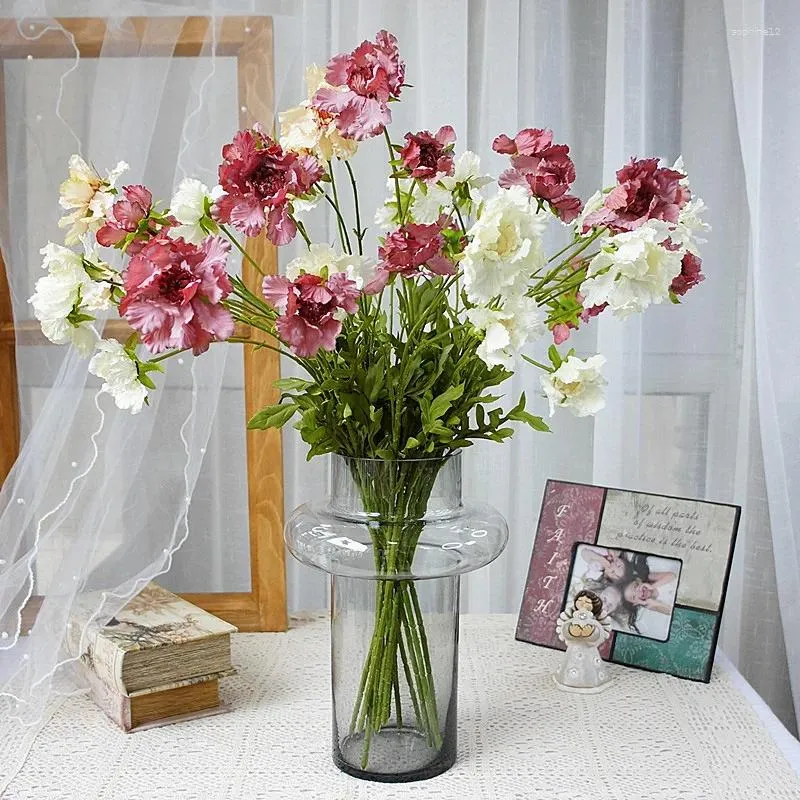 Kwiaty dekoracyjne 1PCS sztuczne koło kwiatowe chryzantemon jedwabny wieczny bukiet dom