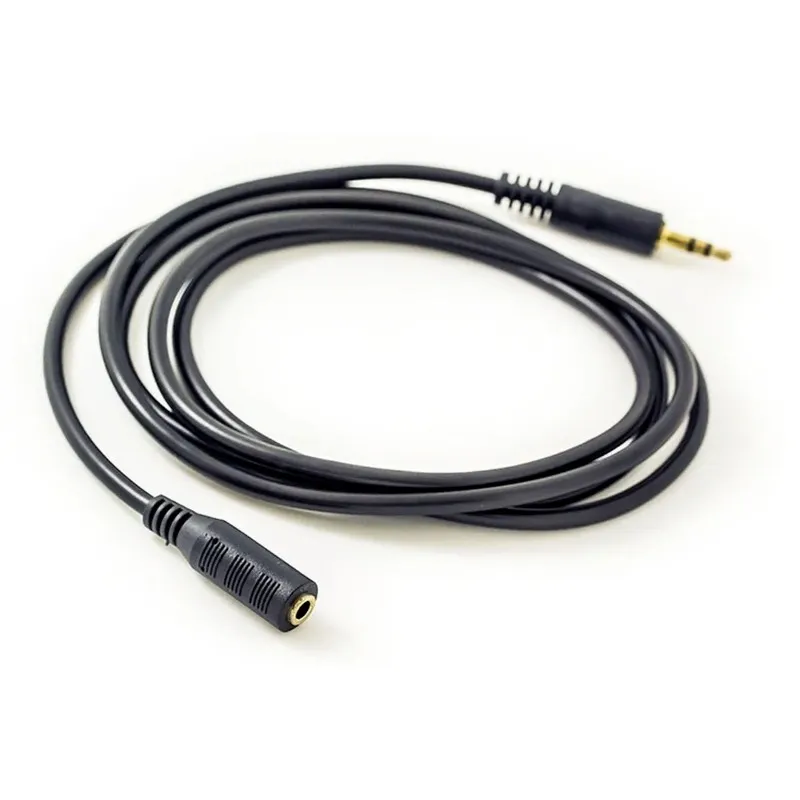 Câble audio audio de 1,5 mètre 3,5 mm Jack mâle à femme AV Corde extenseur audio pour l'amplificateur de téléphones mobiles informatiques