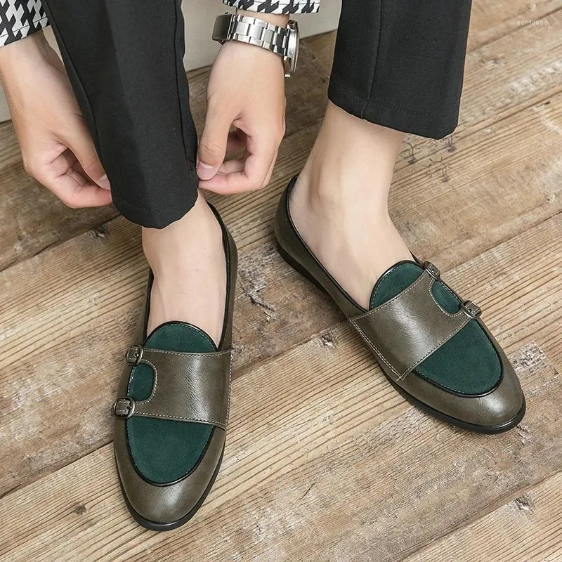 Casual schoenen hoogwaardige flats mannelijke wandeling slip-on loafers lente herenschoen suède voor mannen zacht rijden mocassins