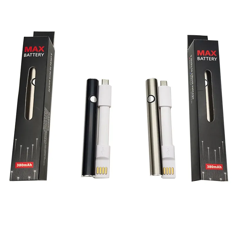 Preheating 510 Thread MAX Battery 500 mAh Variable Voltage Vape Cart Battery With USB-C Charger yocan Vaporizer Pen Kits 1ml/2ml Cartridges Battery Authentic 100%