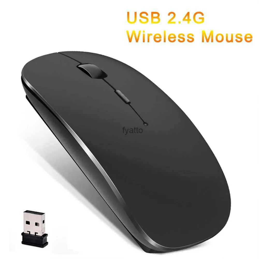 Möss Ultra Thin Thin Wireless Mouse 2.4 GHz Optical 1600DPI Gamer Office Tyst Ergonomiskt utformat med USB -mottagare lämplig för PC och Laptop H240407