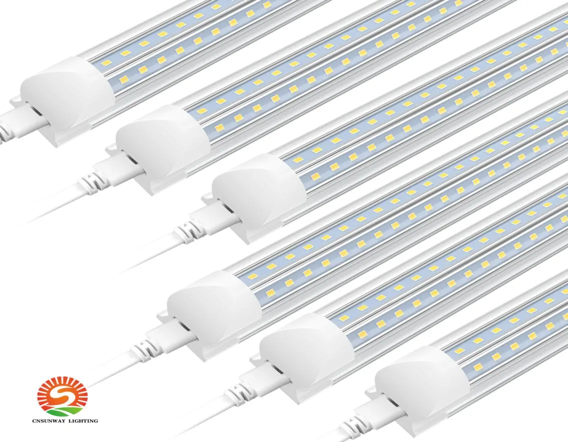 T8 LED -Deckenrohrleuchten 4ft 40W 5ft 50W 6ft 65W 8ft 90W 24 m integrierte Kühlertür LED Fluoreszierende Doppelglühbeleuchtung 9481057