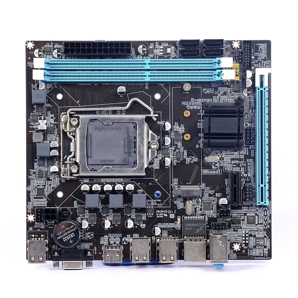 Moederborden H61 Motherboard LGA 1155 DDR3 16GB MICROATX Desktop Maatbord ondersteunt LGA1155 Socket Core I3/I5/I7 CPU M.2 NVME SATA2.0 HD VGA