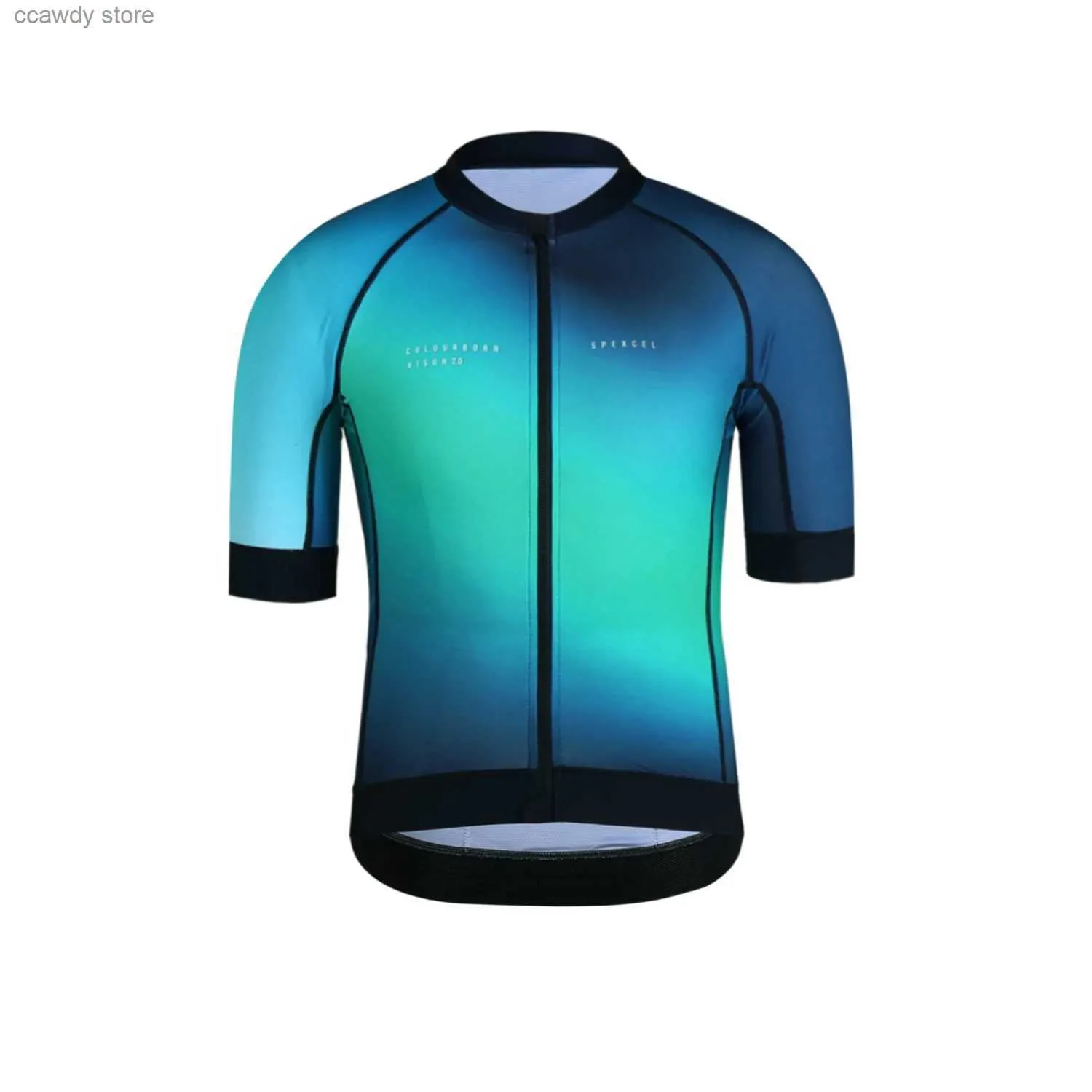 Mäns T-shirts 2024 Air Fit Colourburn Vision 2.0 Short Seve Cycling Jersey Lätt och snabbt torrt tyg för man och kvinnor H240407