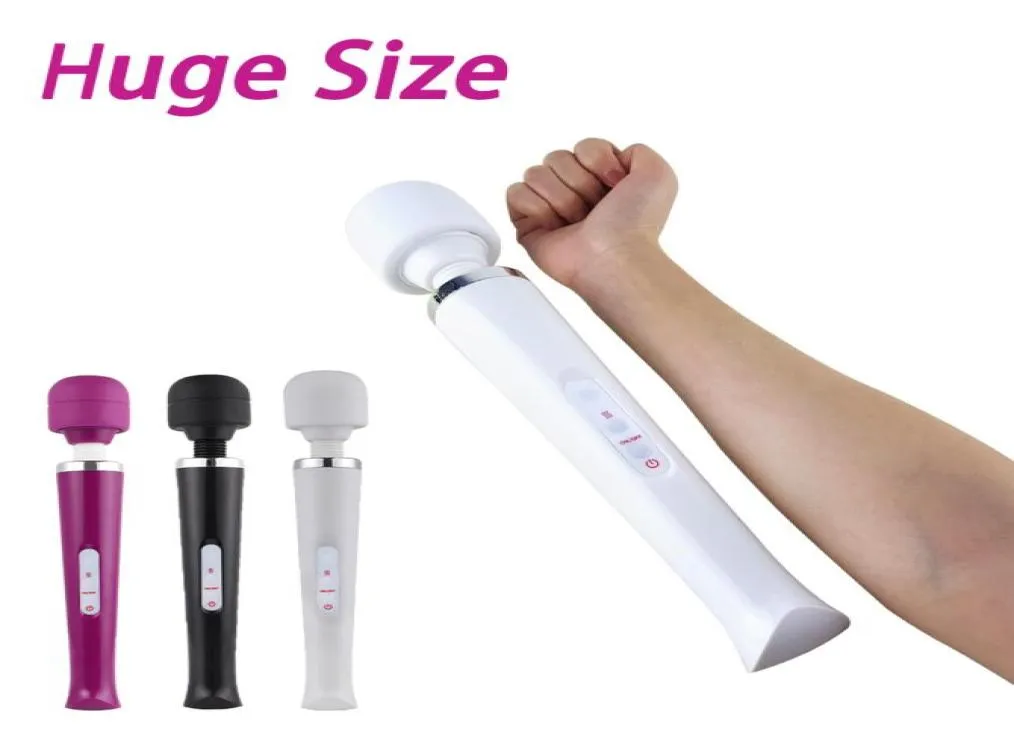 Riesige magische Zauberstab Massagebieher für Frauen USB -Ladung Big AV Stick für Paare Frauen G Spot Clitoris Stimulator Stammsex Toys1735257