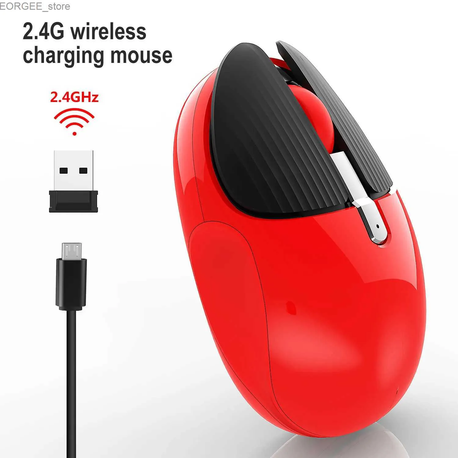 Souris Creative 2.4g Souris sans fil Fonction de bureau en un clic de type C Type-C souris de rétroéclairage silencieuses rechargeables pour ordinateur portable PC Nouveau Y240407