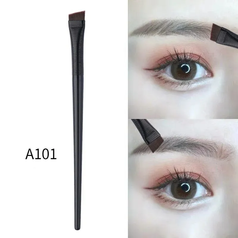 2024 Professional Black Eyebrow Inclined Flat Angled Brush Makeup Tool Wooden Pole Eyeliner Eyeshadow Eye Brow Women Cosmetic for