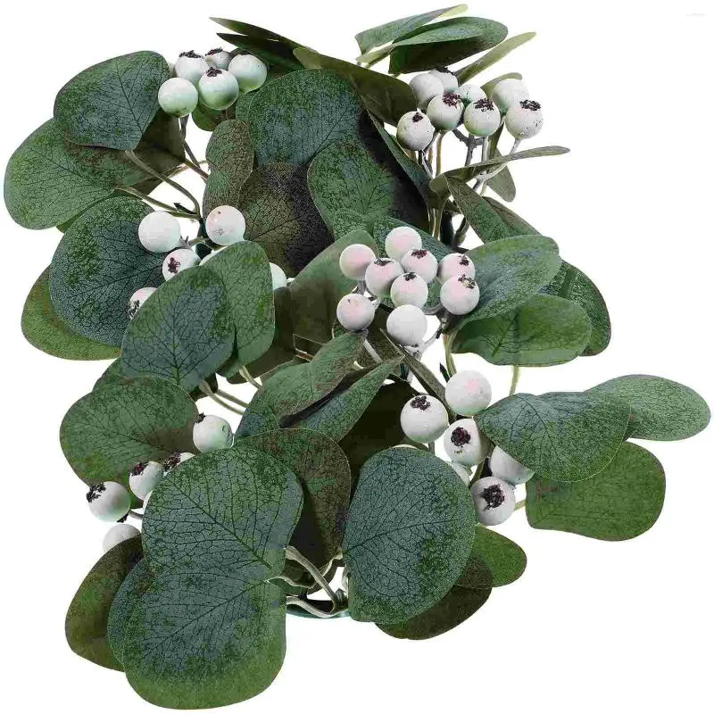 Decoratieve bloemen 2 pc's eucalyptus kandelaar Garland Decor Kerstringen Kransen Silk Flower Artificial