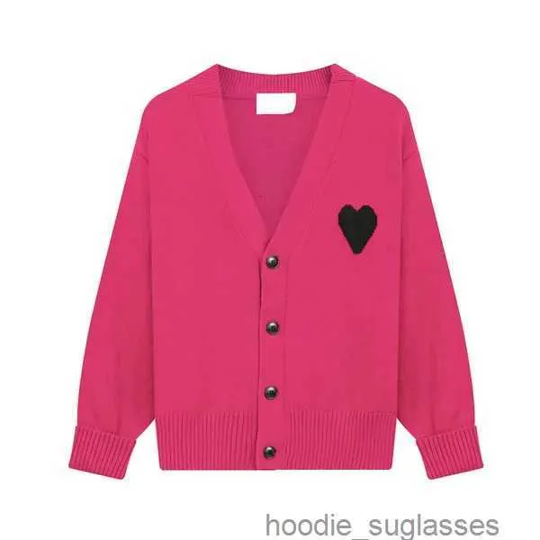 ファッショナブルなパリデザイナーメンズセーターAmis de Coeur Macaron Love Jacquard Cardigan for Men and Women Top Bodjs